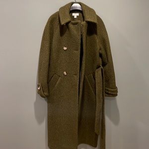 Topshop- army green, trench style heavy coat
